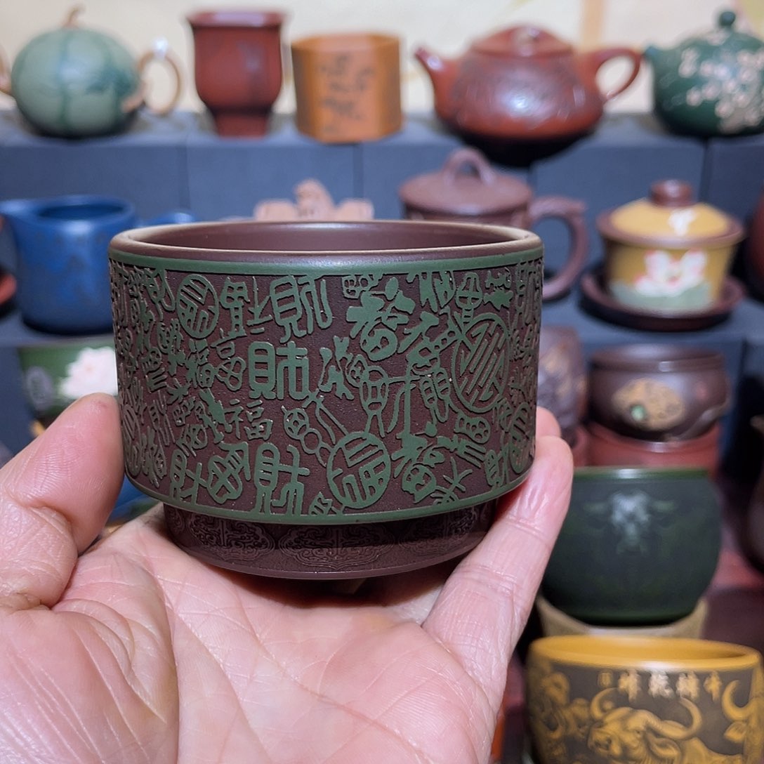 原矿紫砂手工主人杯