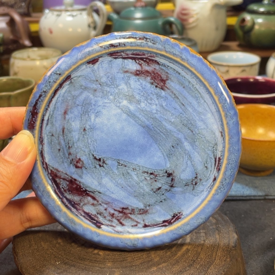 【闪购商品】摆件钧瓷手工壶承