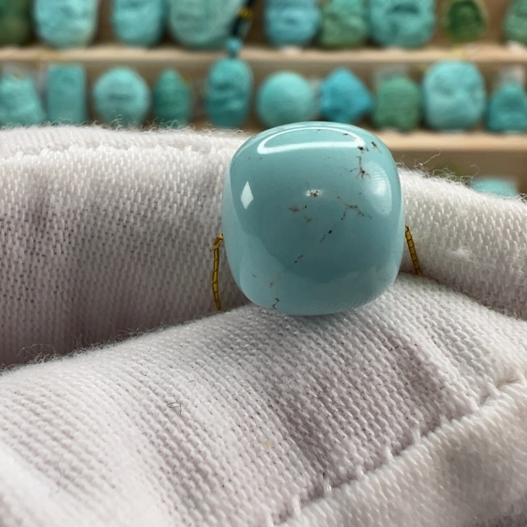 未镶嵌绿松石老型珠11.5x10.5mm