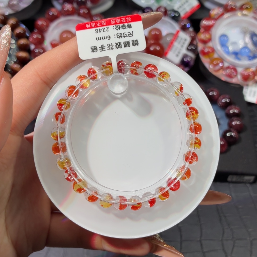 澜***姐水晶手链未镶嵌锦鲤
