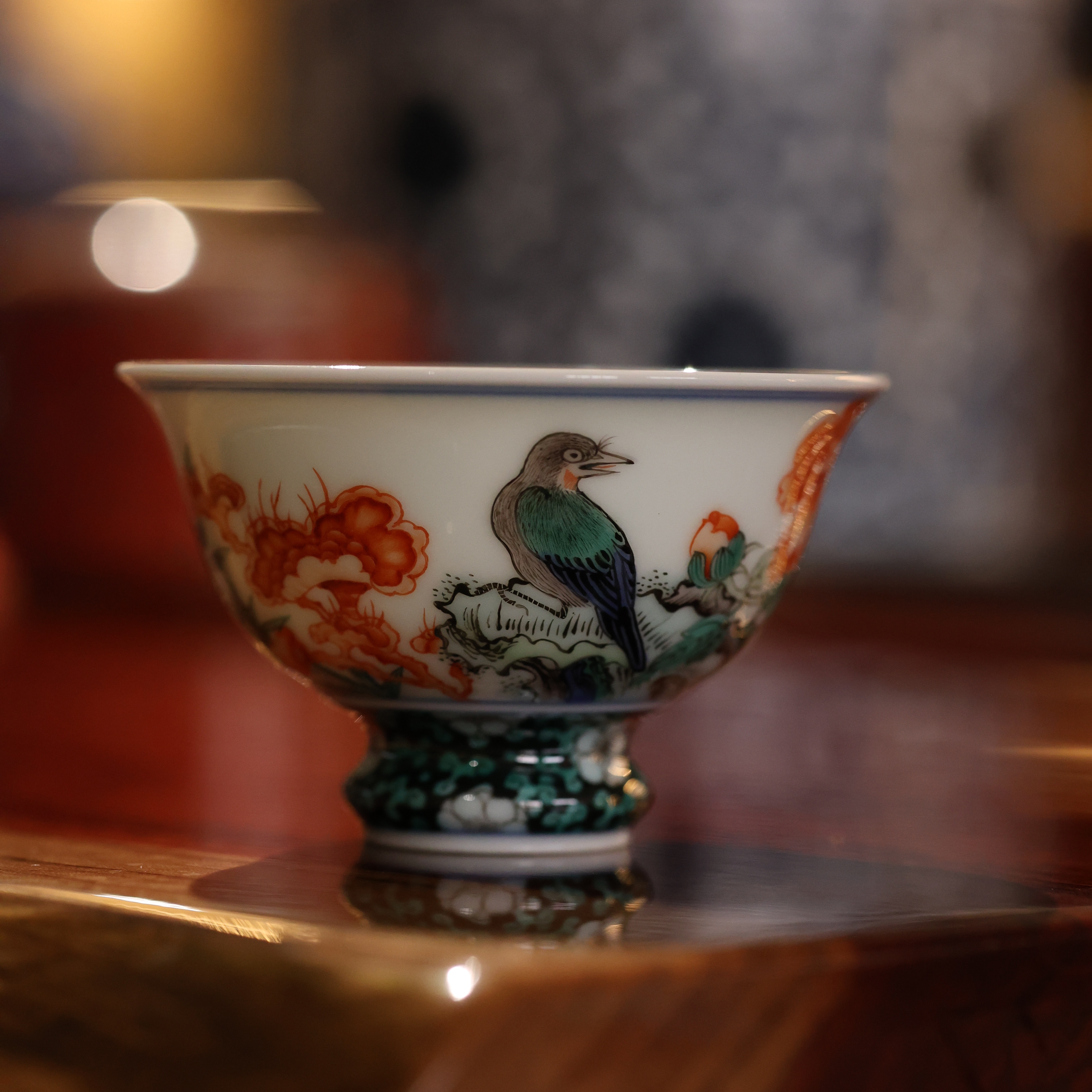 古阅和风·陌上花开杯·景德镇纯手工手绘陶瓷