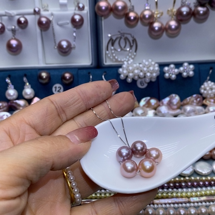 淡水珍珠银S925镶嵌珠宝首饰