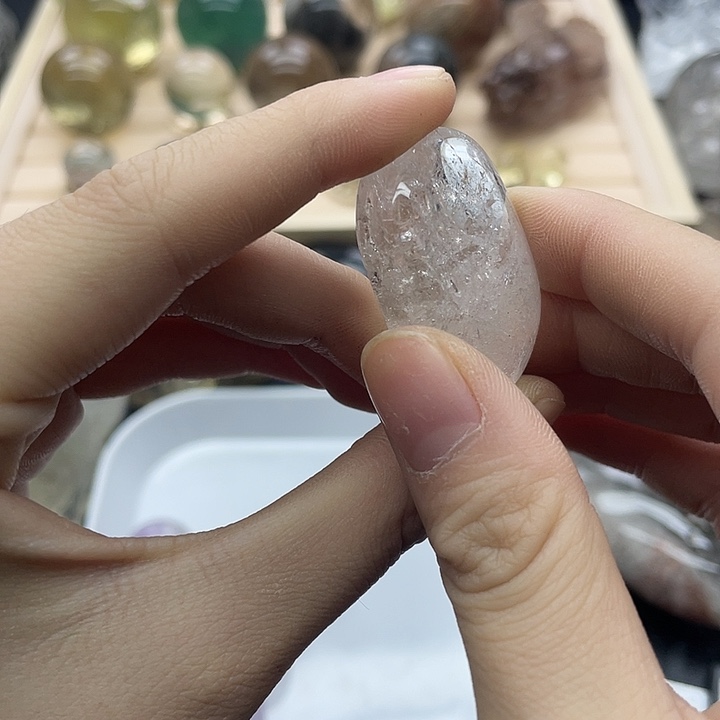 未镶嵌发晶珠宝半成品357水晶