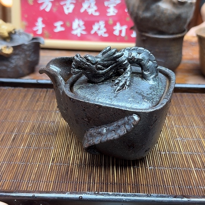 纯手工制作粗陶茶具