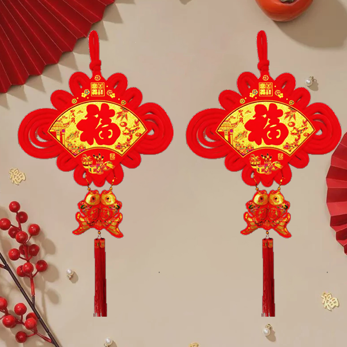 直播临时链接挂饰地垫中国结