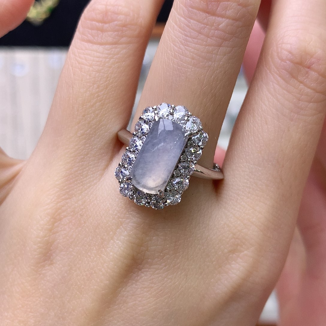 银S925镶嵌戒指翡翠