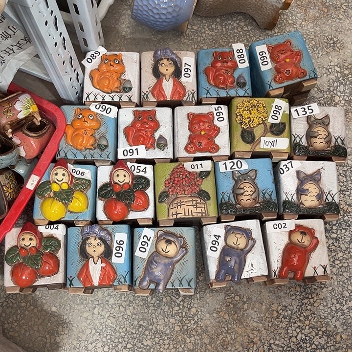 紫砂花盆粗陶材质多肉花盆发货八个