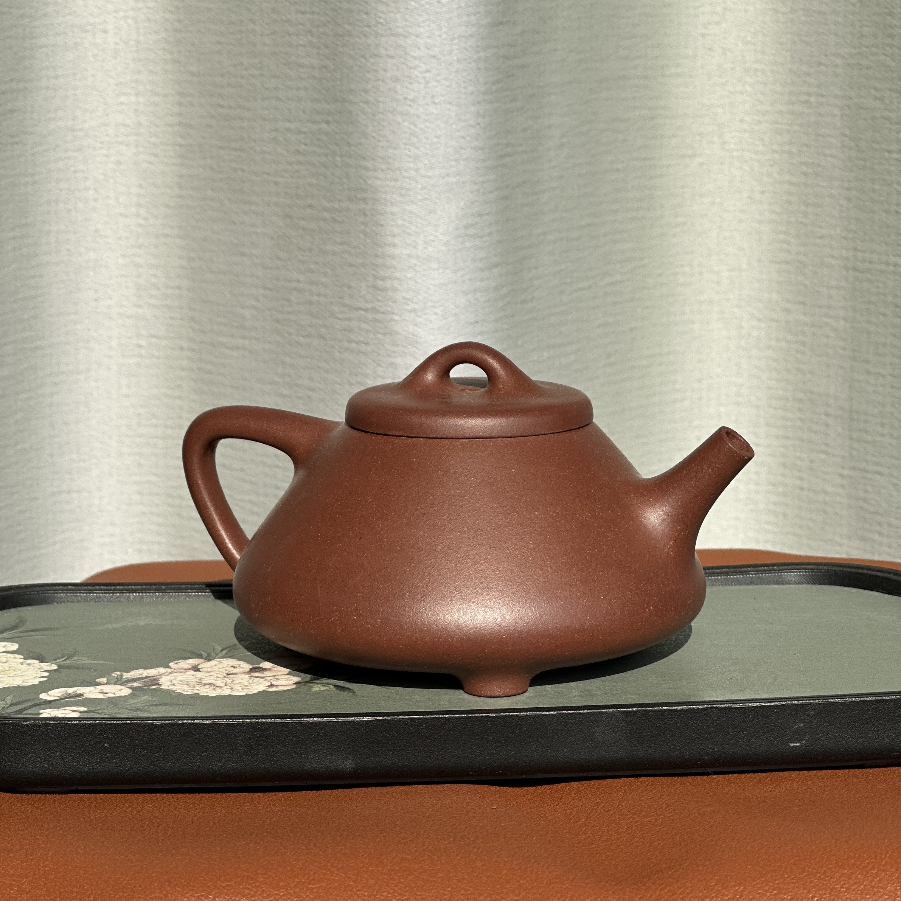 紫砂精工半手工原矿紫泥子冶石瓢180cc