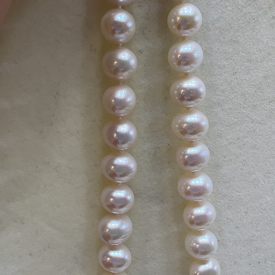 颈饰淡水珍珠银S925镶嵌➕9-10高品极光炫彩