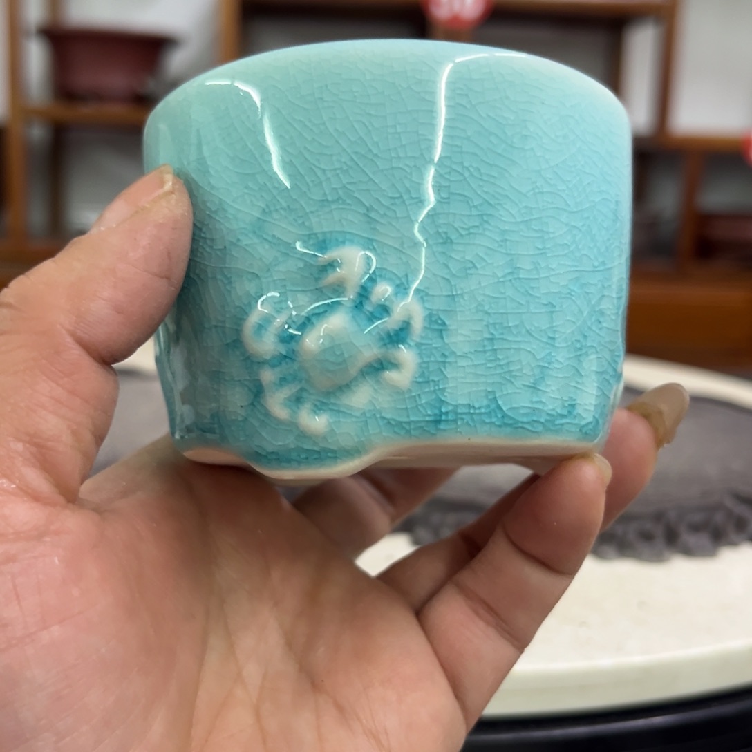 紫砂花盆瑕疵6-8。。。