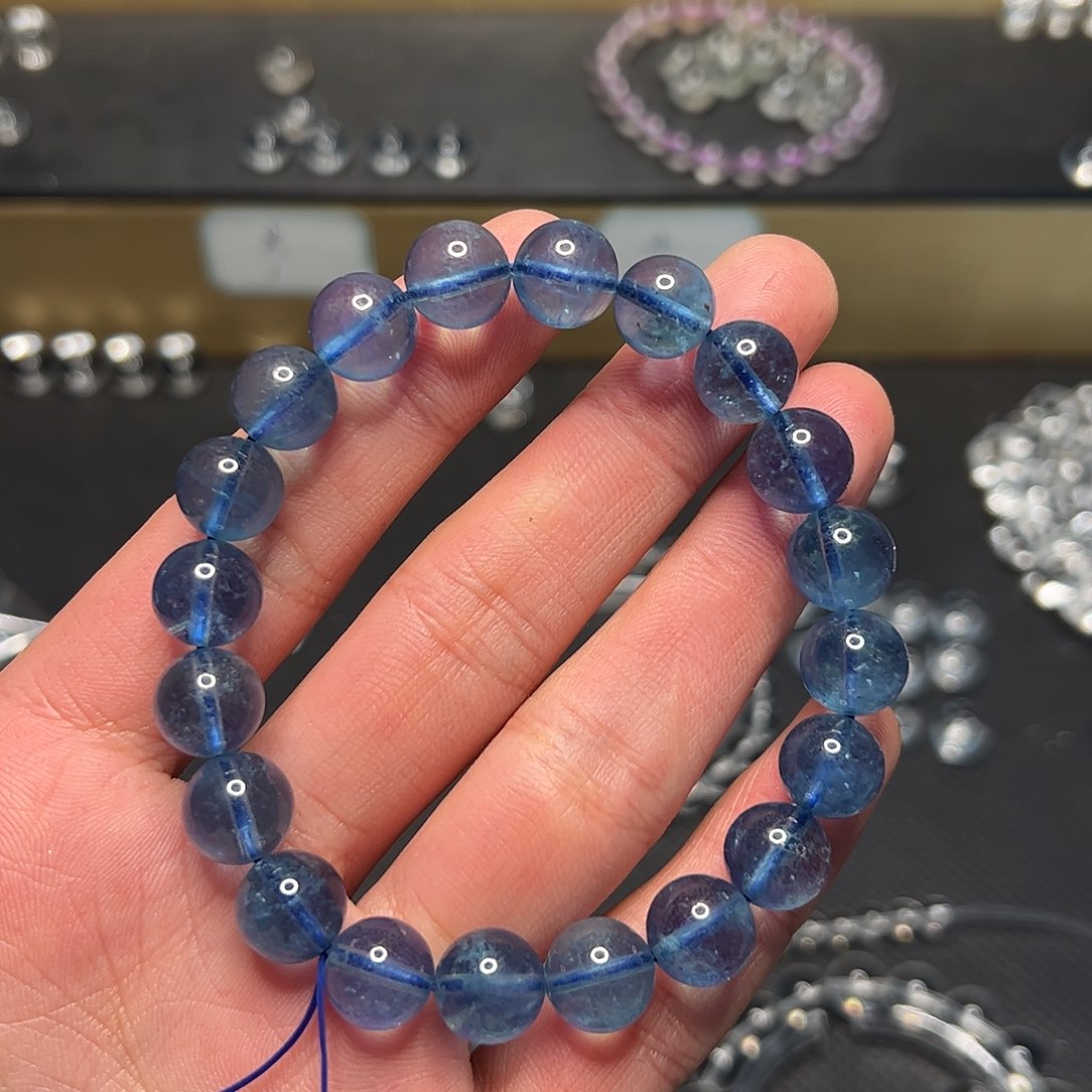 海蓝宝石手链未镶嵌椰*?海蓝宝手链