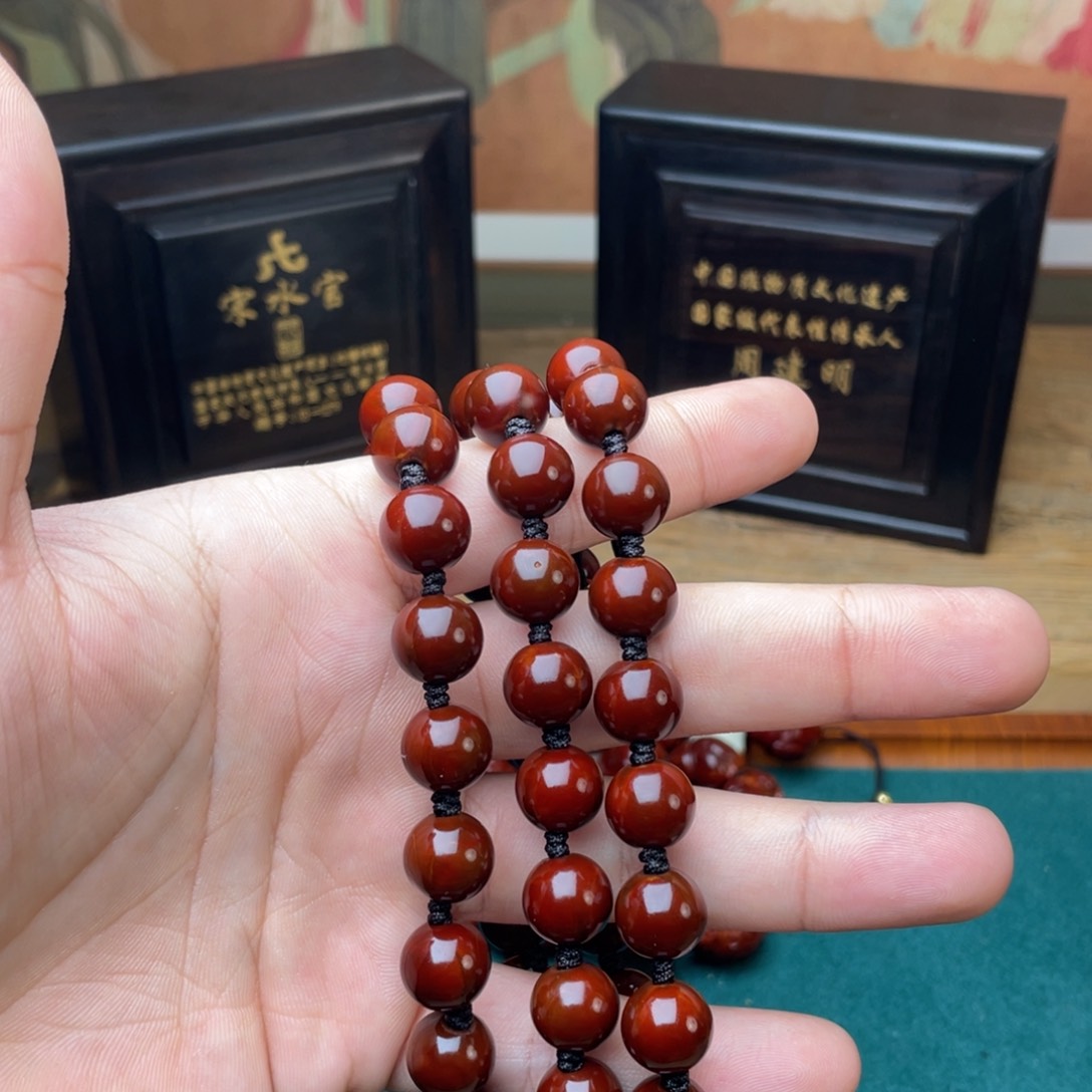 橄榄核手串浩*兄正元光洙脖挂1.2