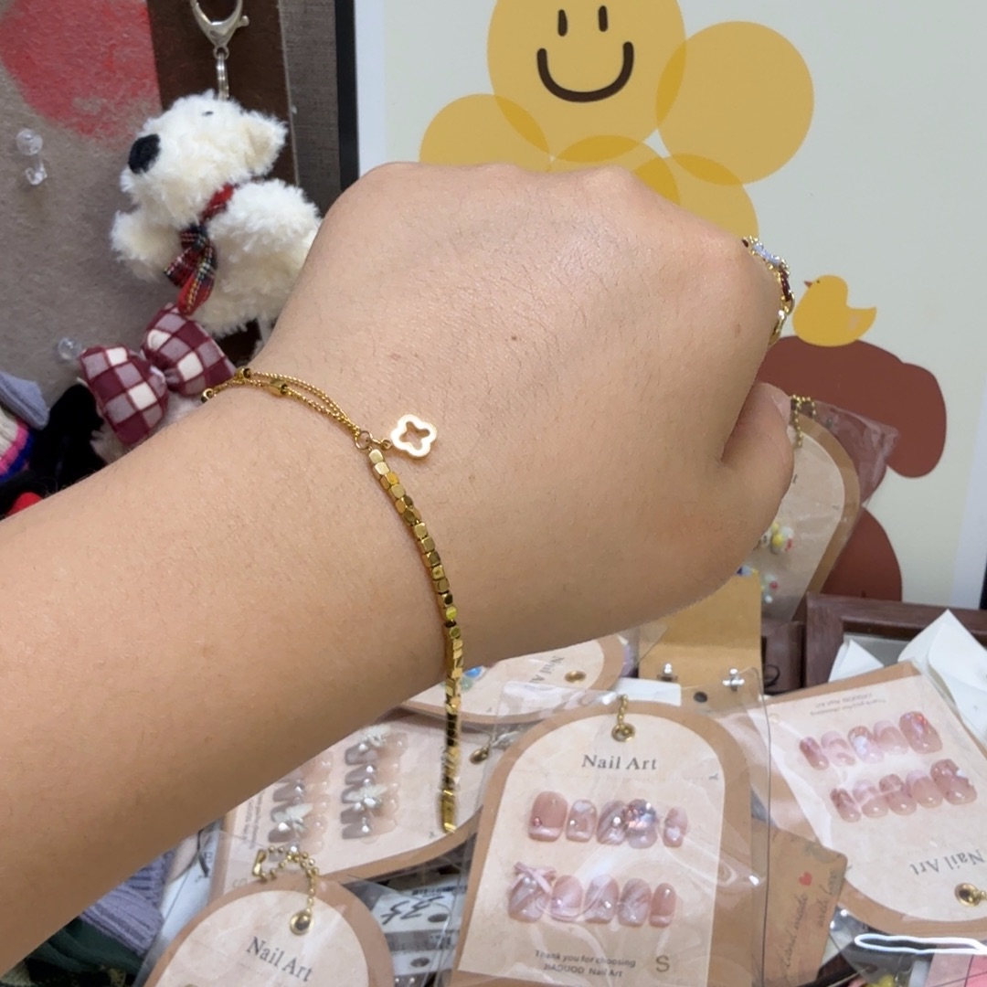 金色系列珠珠款手链