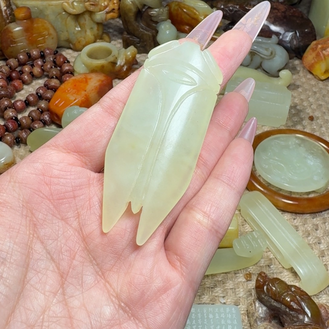 白玉菩提吊坠挂件