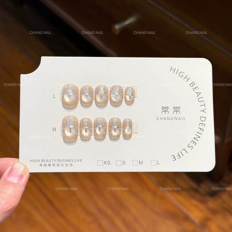 圣光神域-Holy Light-纯手工穿戴甲白金十字架精致猫眼 10片装