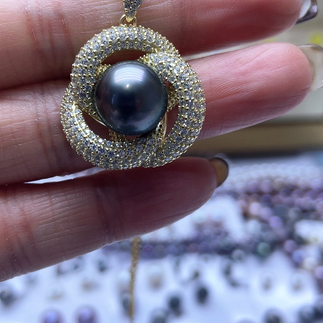 海水珍珠颈饰银S925镶嵌