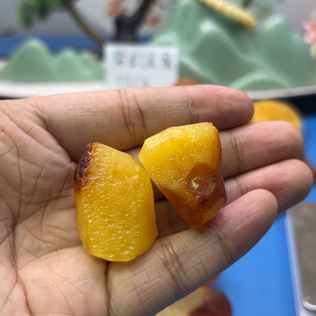 文****定制琥珀未镶嵌蜜蜡原石不退不换