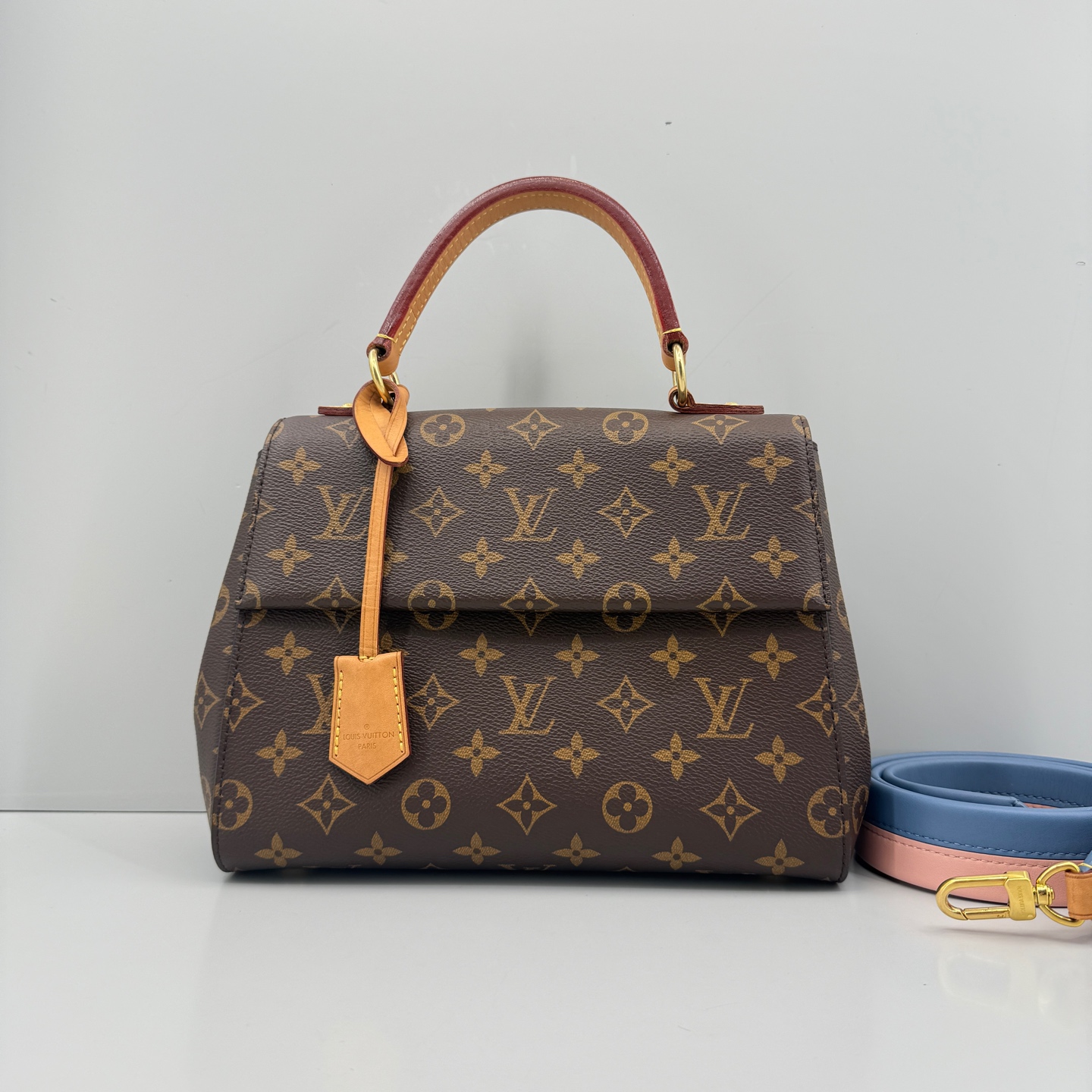 95新 LouisVuitton/路易威登 优选/克鲁尼BB手提包蓝肩带25x20x10