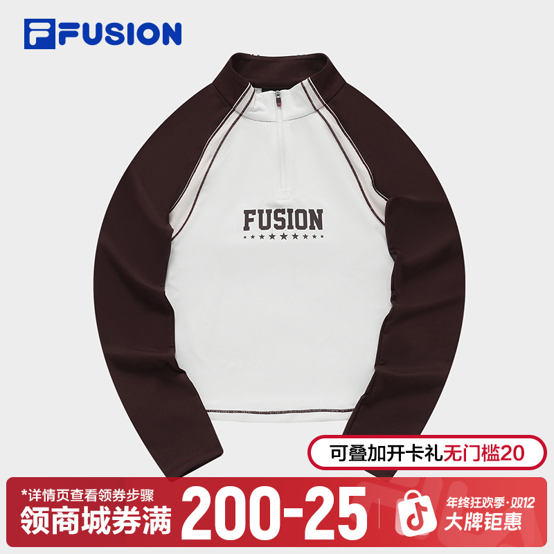 FILA斐乐女款【时尚潮流百搭】早秋针织修身长袖上衣T11W415205F