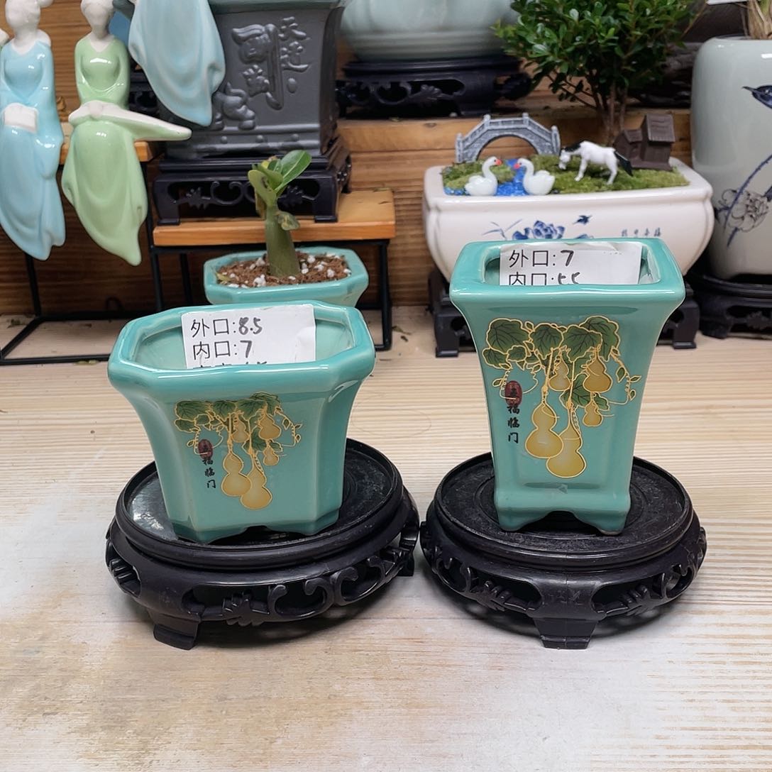 紫砂花盆陶瓷艺术花盆陶瓷