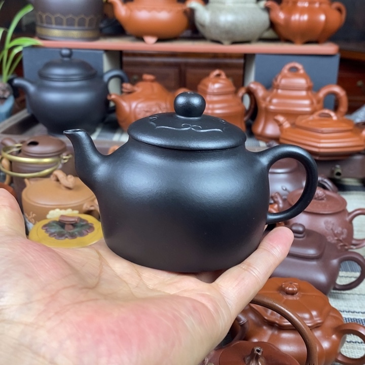 茶壶紫砂小如意220cc原矿老紫泥捂灰工艺特价