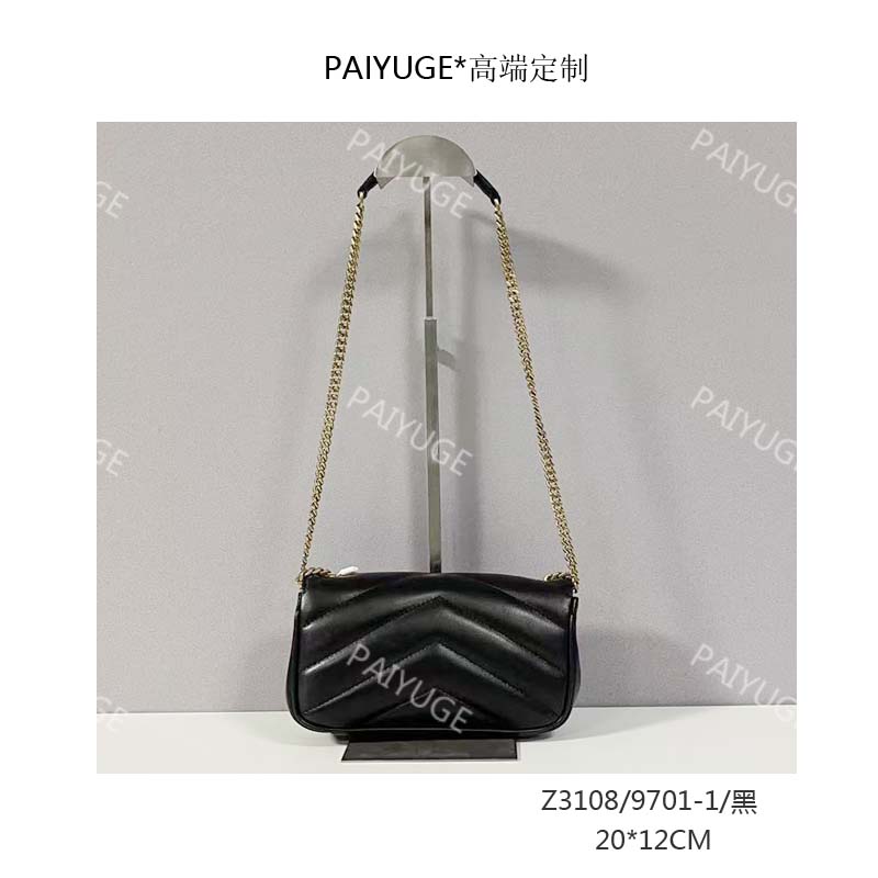 Z3108/9701-1/黑 Paiyuge高端订制女士手提单肩包斜挎包 2046