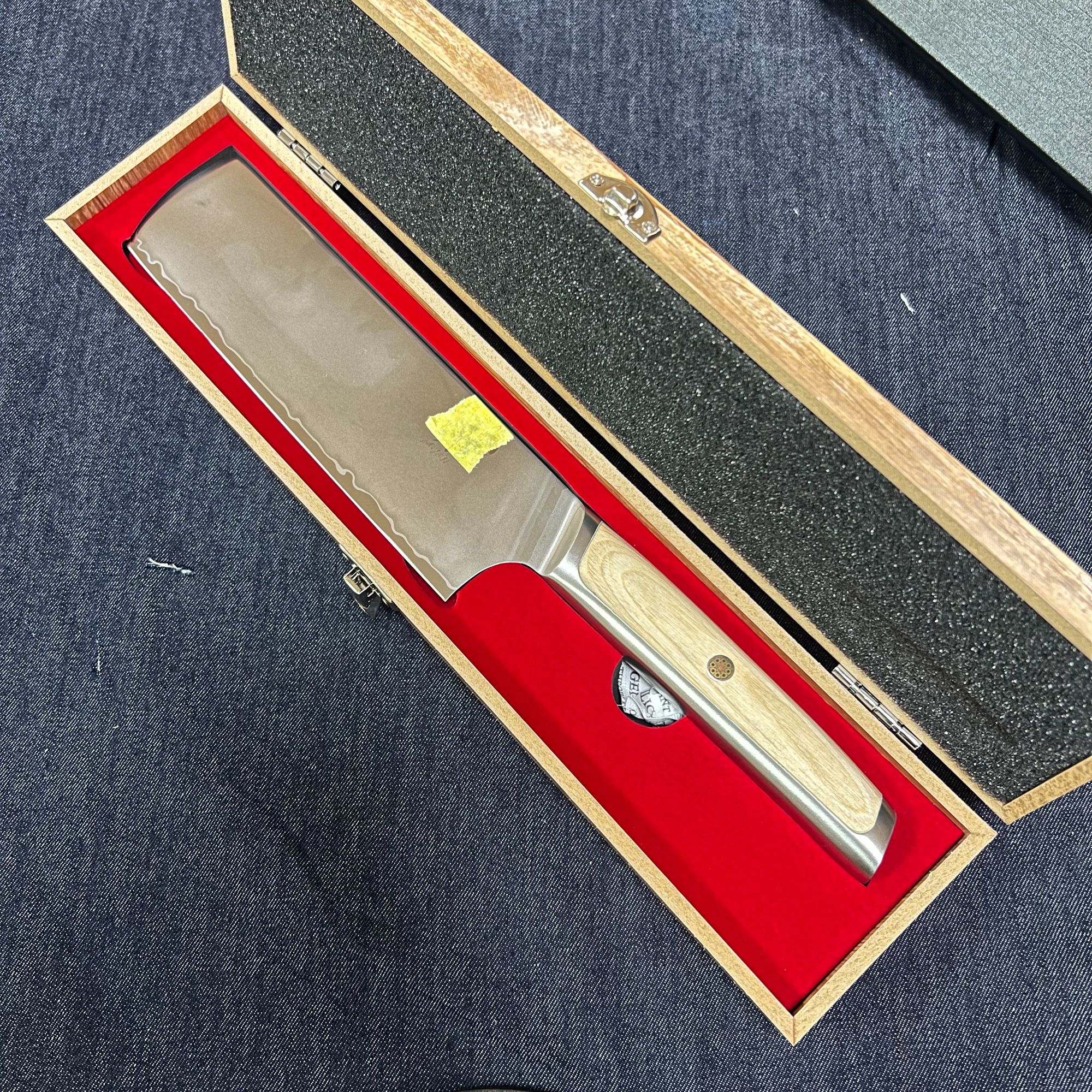 S110v粉末钢家用厨师商用手工锻打三枚合小菜切切片刀