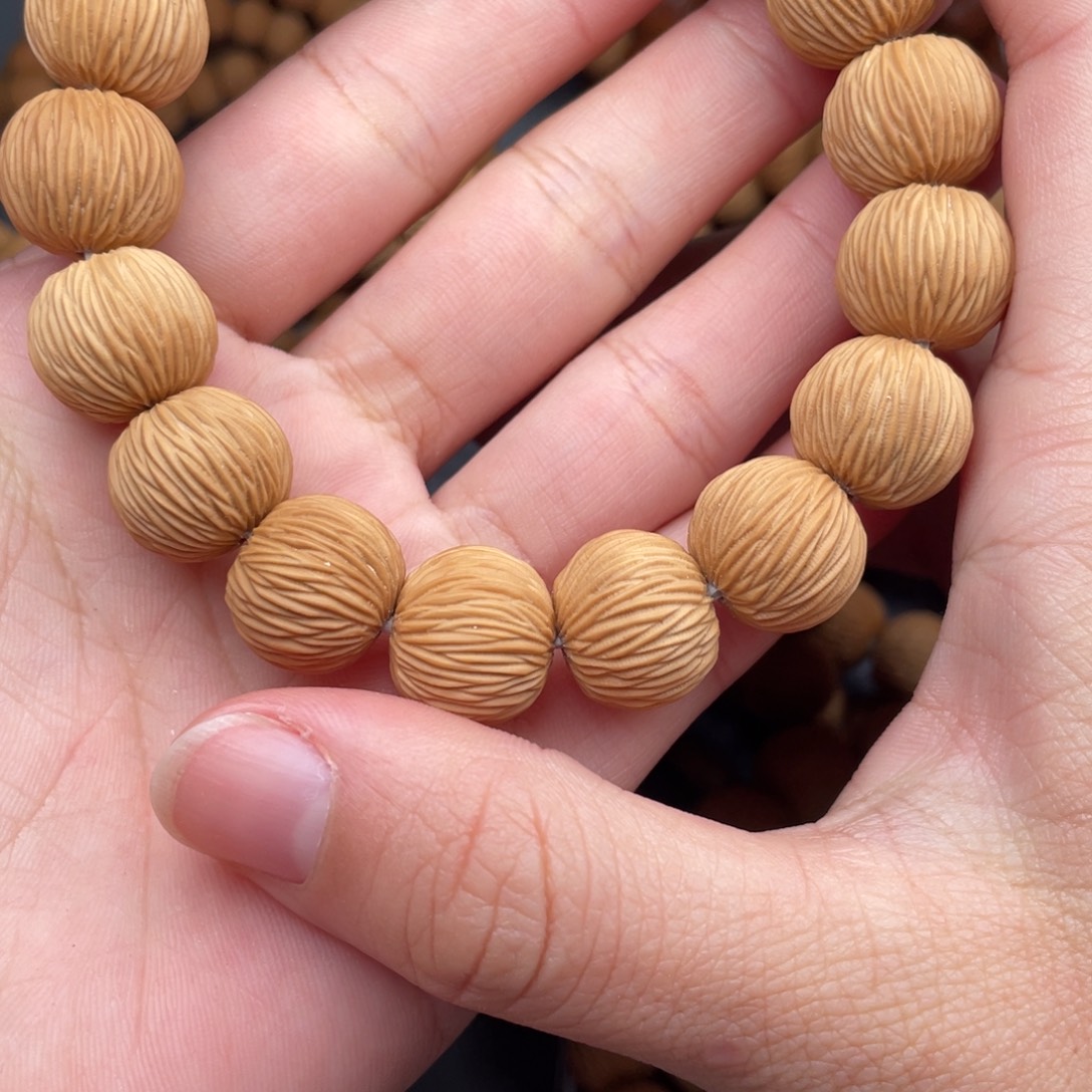 萌***宠猴头核桃手串金丝