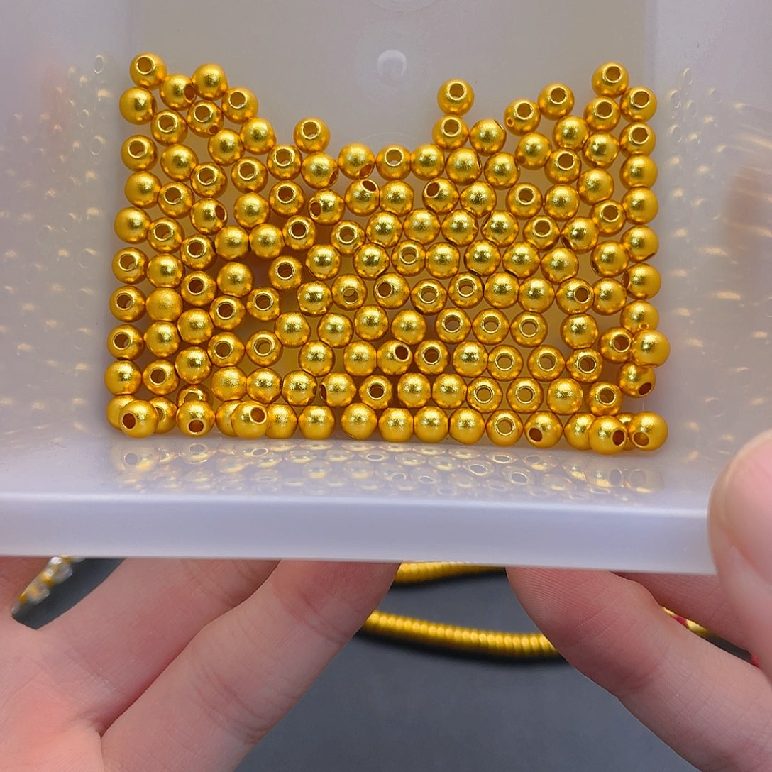 锆石铜合金新款高货古法珠6mm50颗