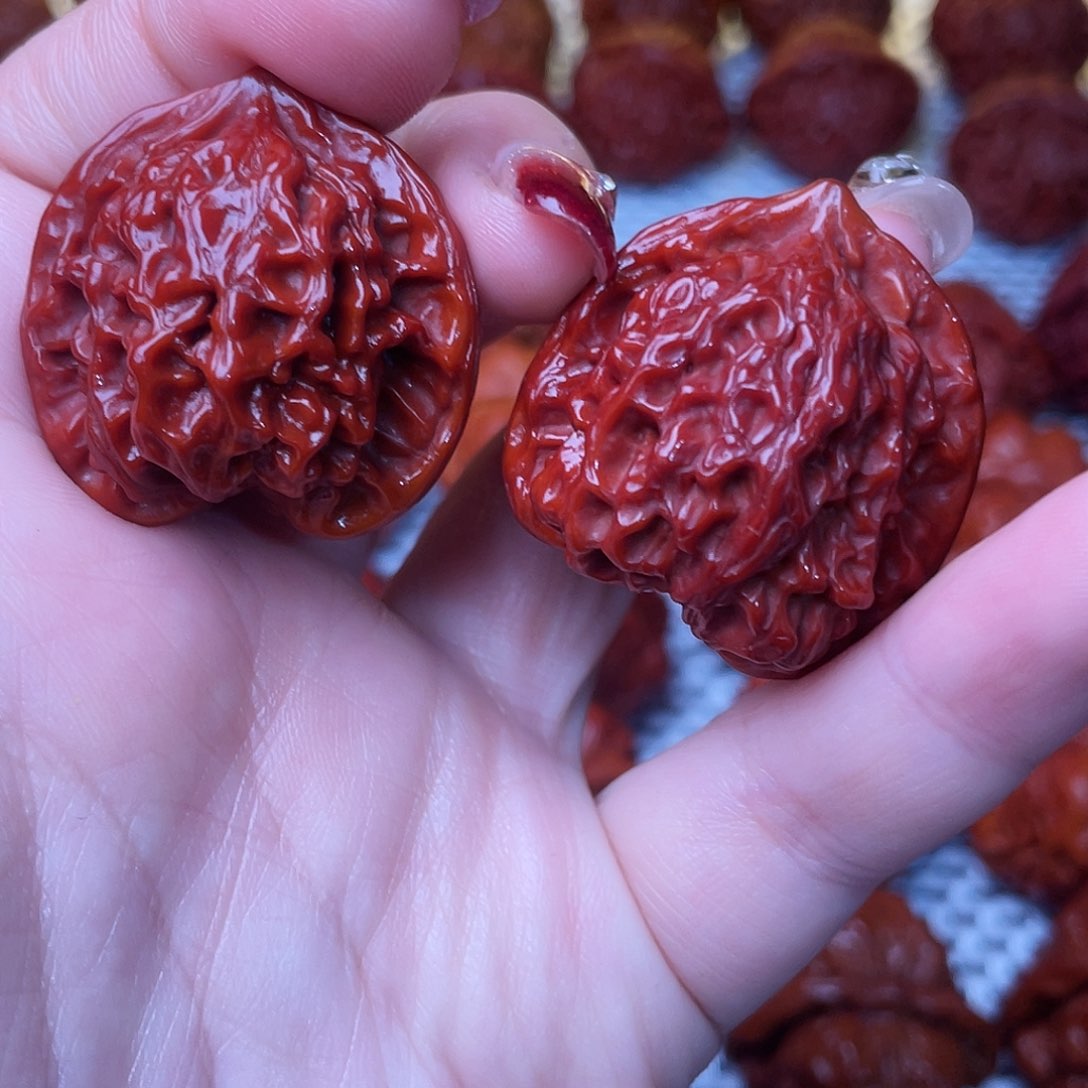 桃核吊坠文玩核桃 手把件 盘山两棱 34