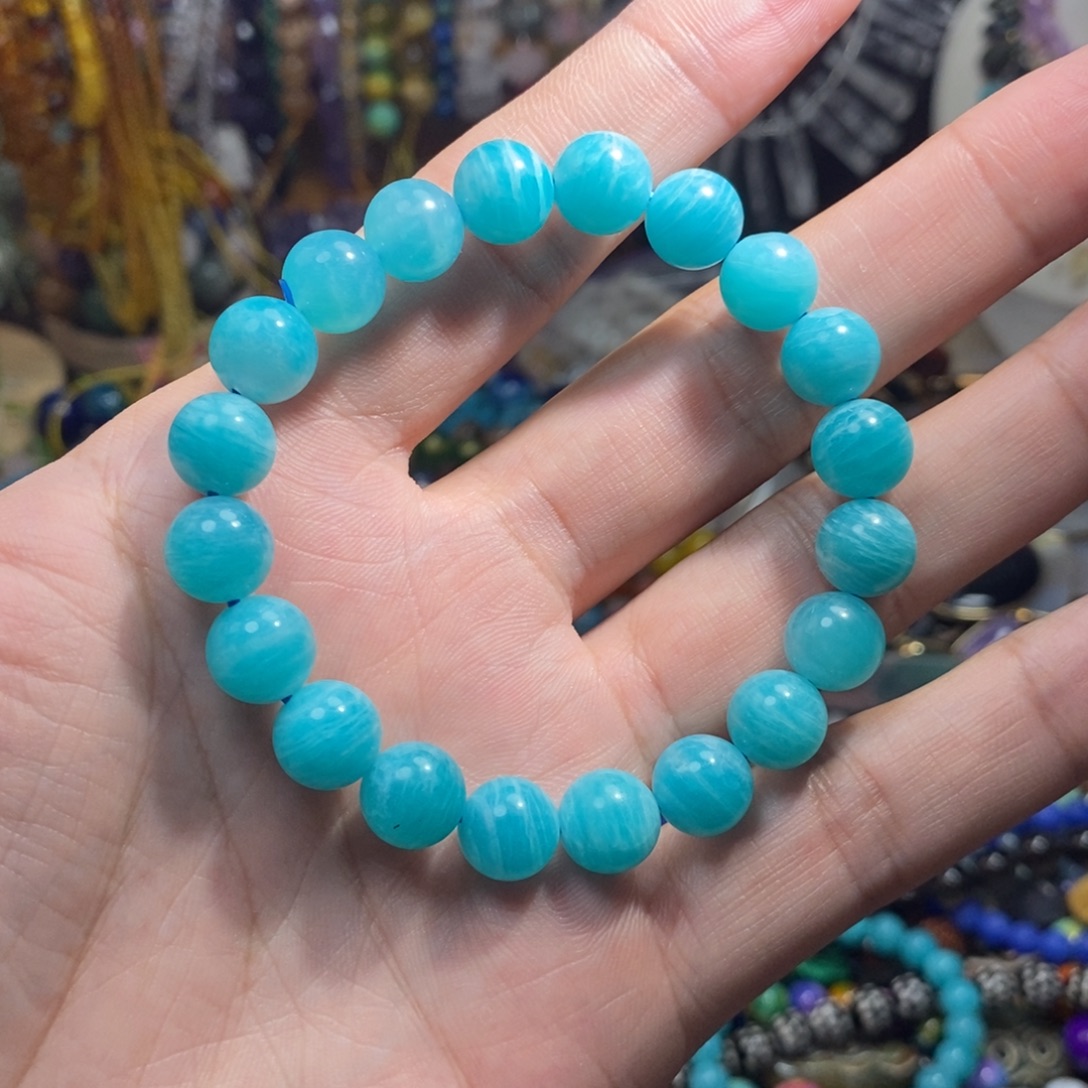 未镶嵌，冰糯种天河10mm，石英质玉