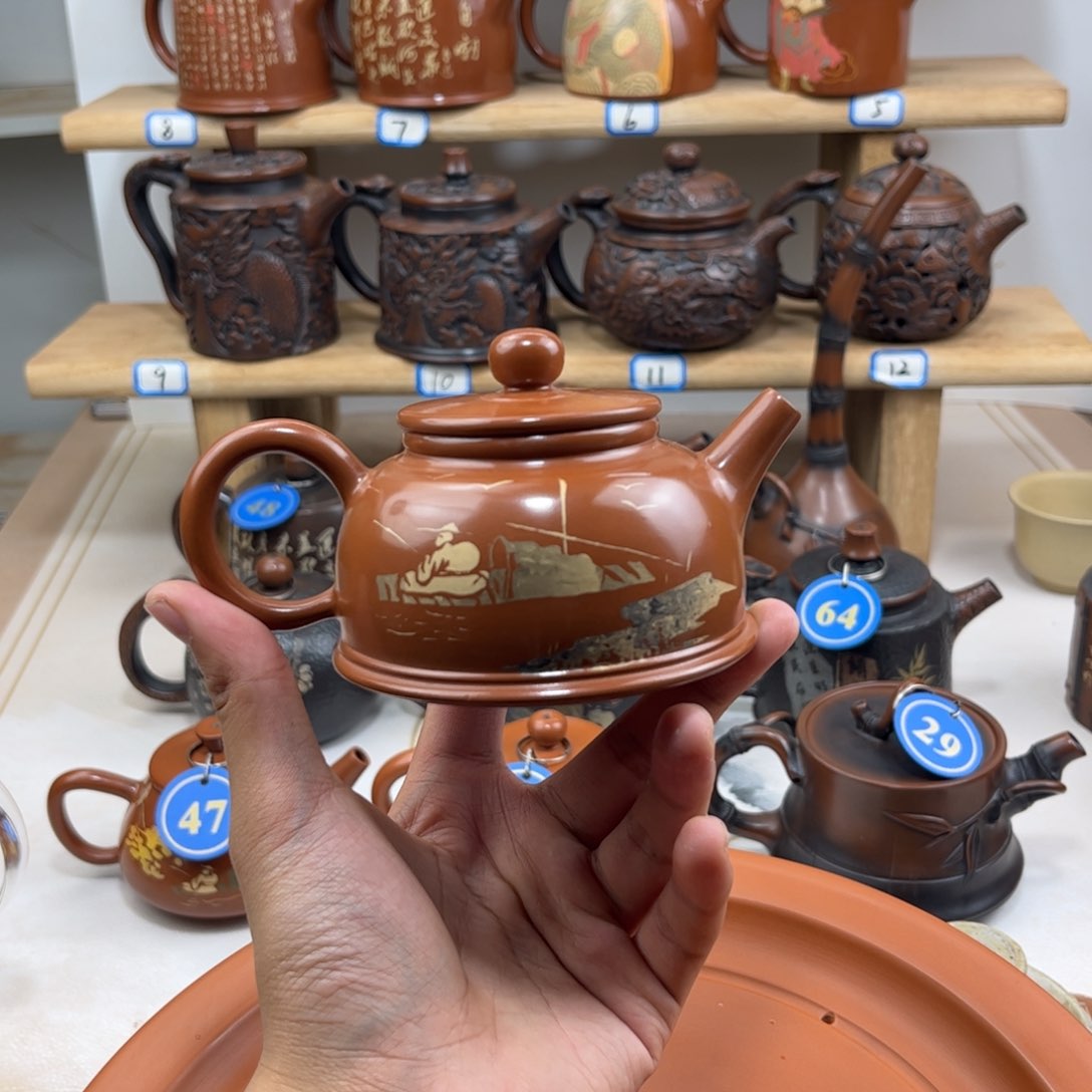 壶150cc 建水紫陶老手艺人全手工制作
