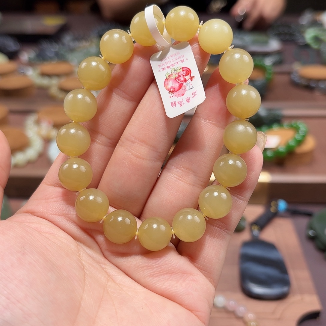 和田玉未镶嵌手链特细 12 