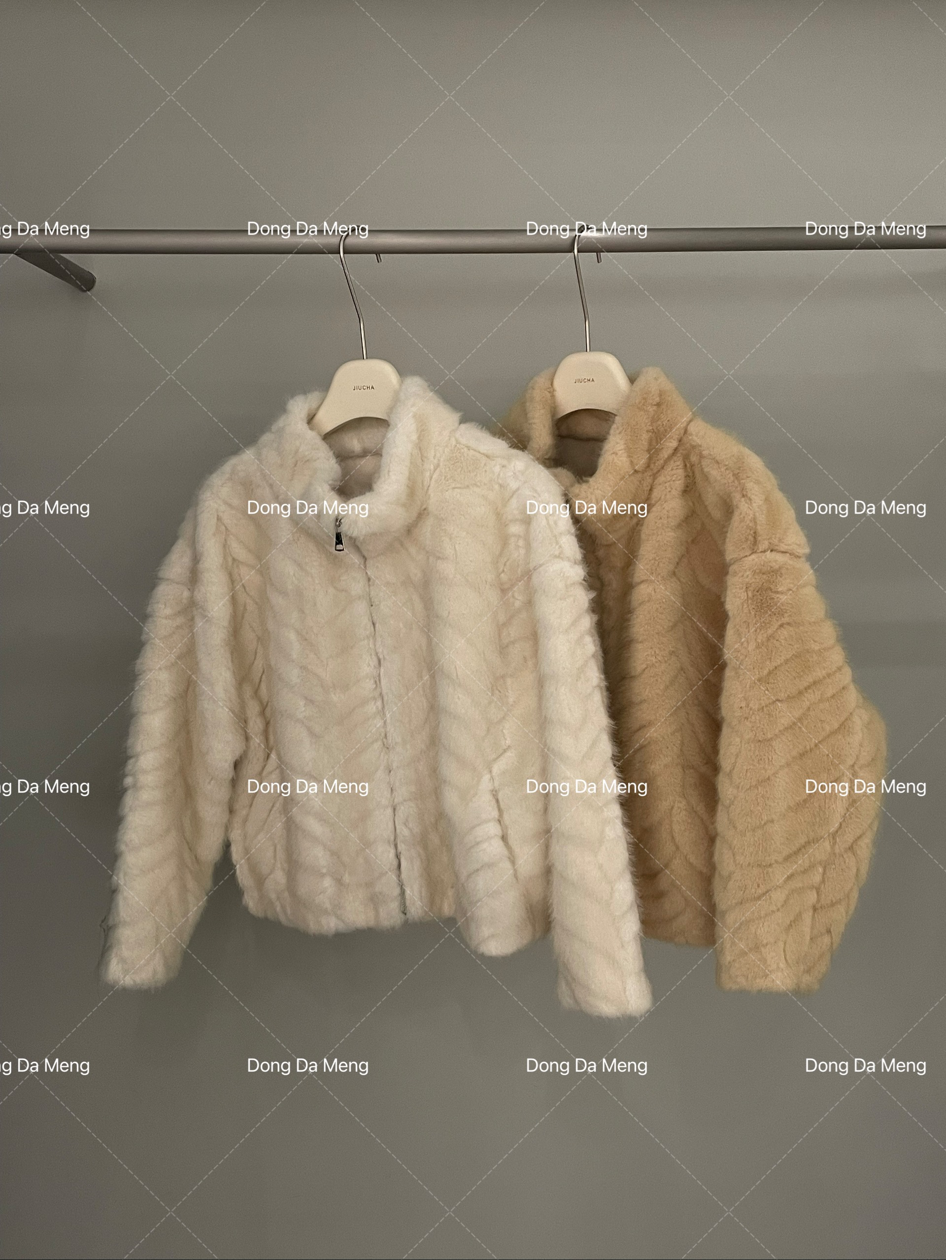 560韩系高级感立领金叶貂毛宽松显瘦短款毛毛外套女冬季