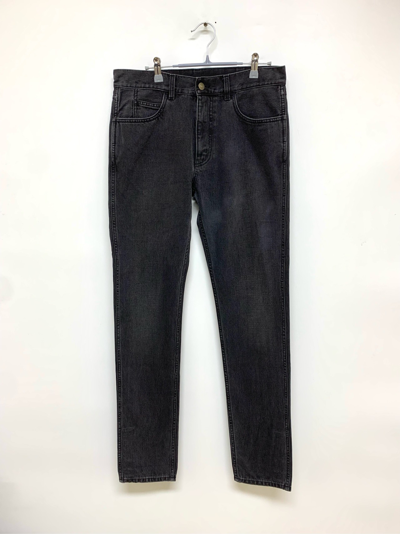 99新 GUCCI/古驰 【Gucci】古驰背后皮牌牛仔裤/32码