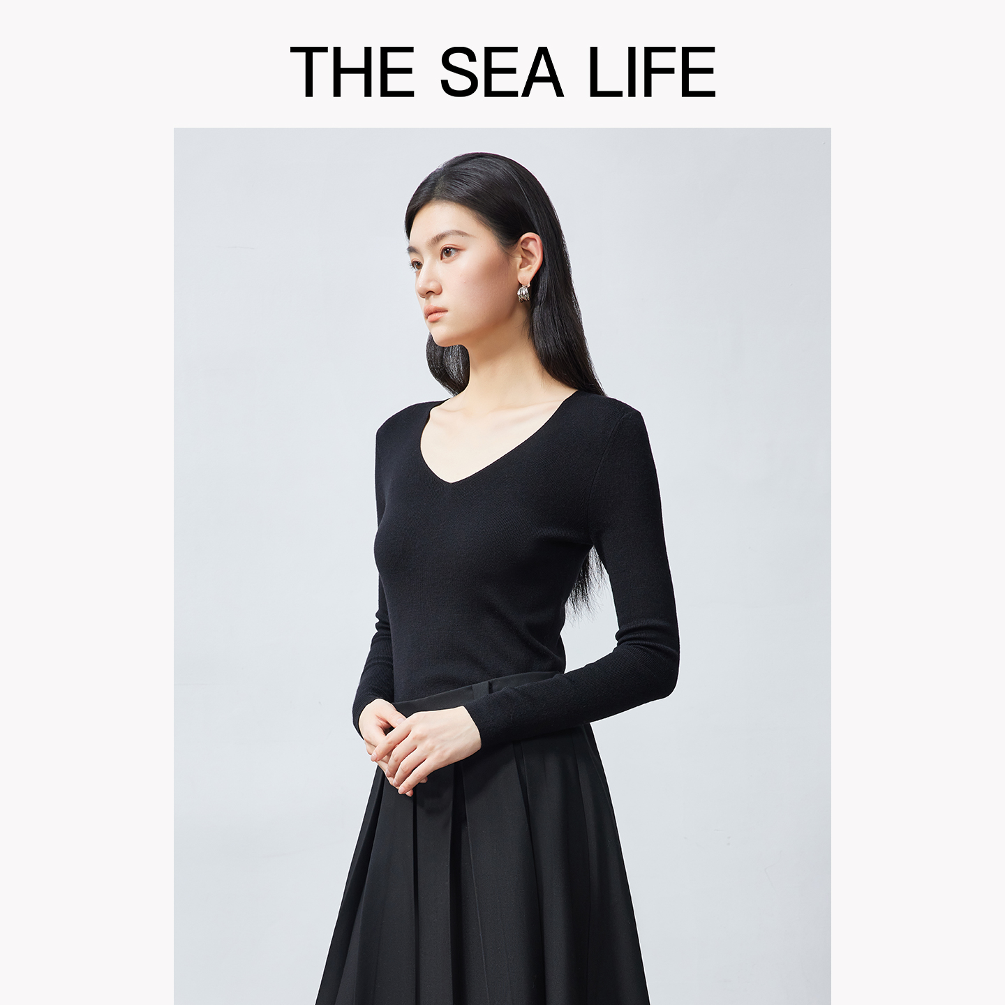 【可机洗桑蚕丝羊绒衫】欧海一生 25秋冬毛针织衫thesealife210300
