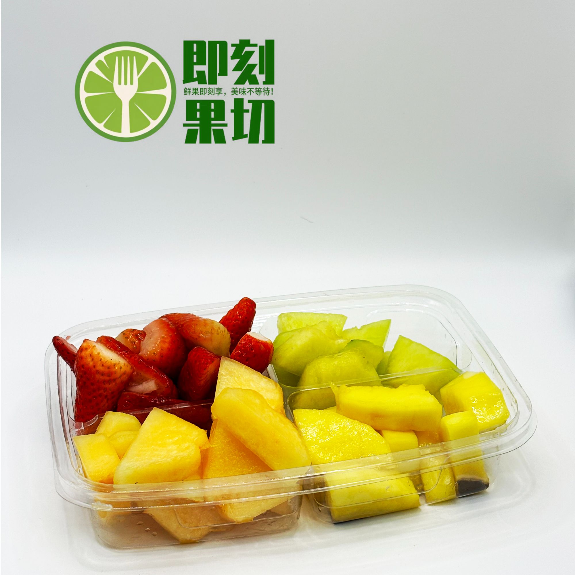 【四拼】 红颜草莓＋芒果＋哈密瓜＋甜瓜  650g