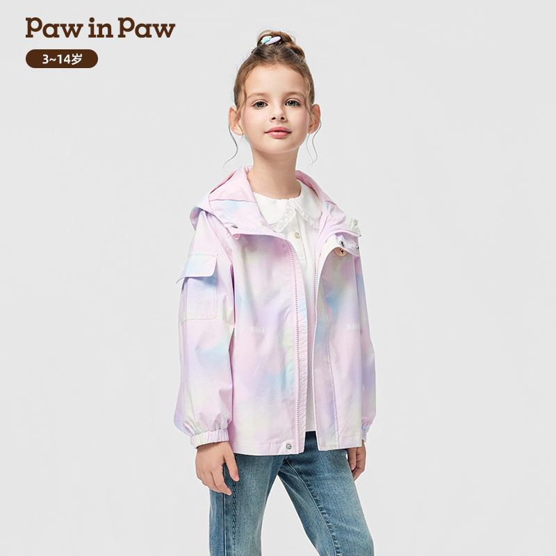 PawinPaw卡通小熊童装25年新款女童外套百搭时尚温暖PCJAF4923E