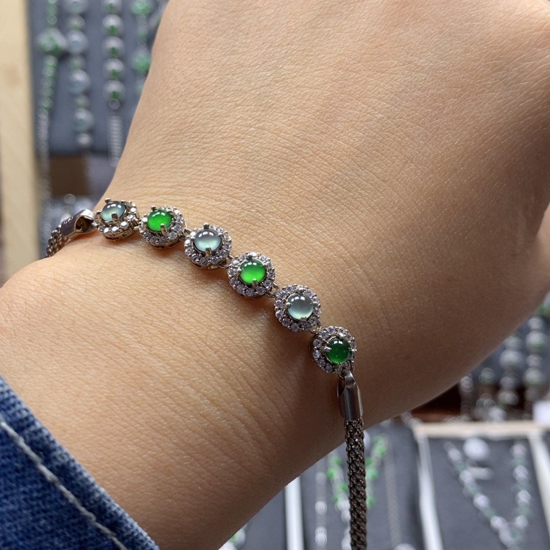 翡翠颈饰银S925镶嵌77号