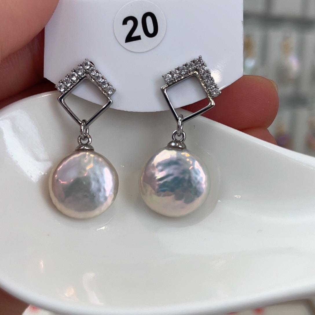 淡水珍珠天然珍珠巴洛克银S925镶嵌