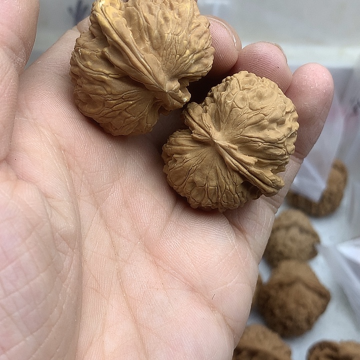 谁***要文玩核桃吊坠白狮子半壁