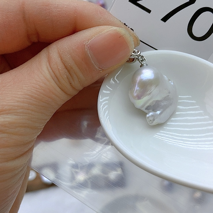 淡水珍珠颈饰银S925镶嵌