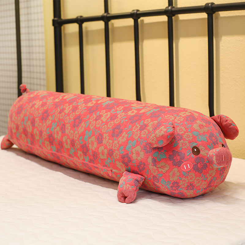 【独立内胆】新款纯棉三层纱母婴级可拆洗猪猪抱枕娃娃抱枕睡觉专用