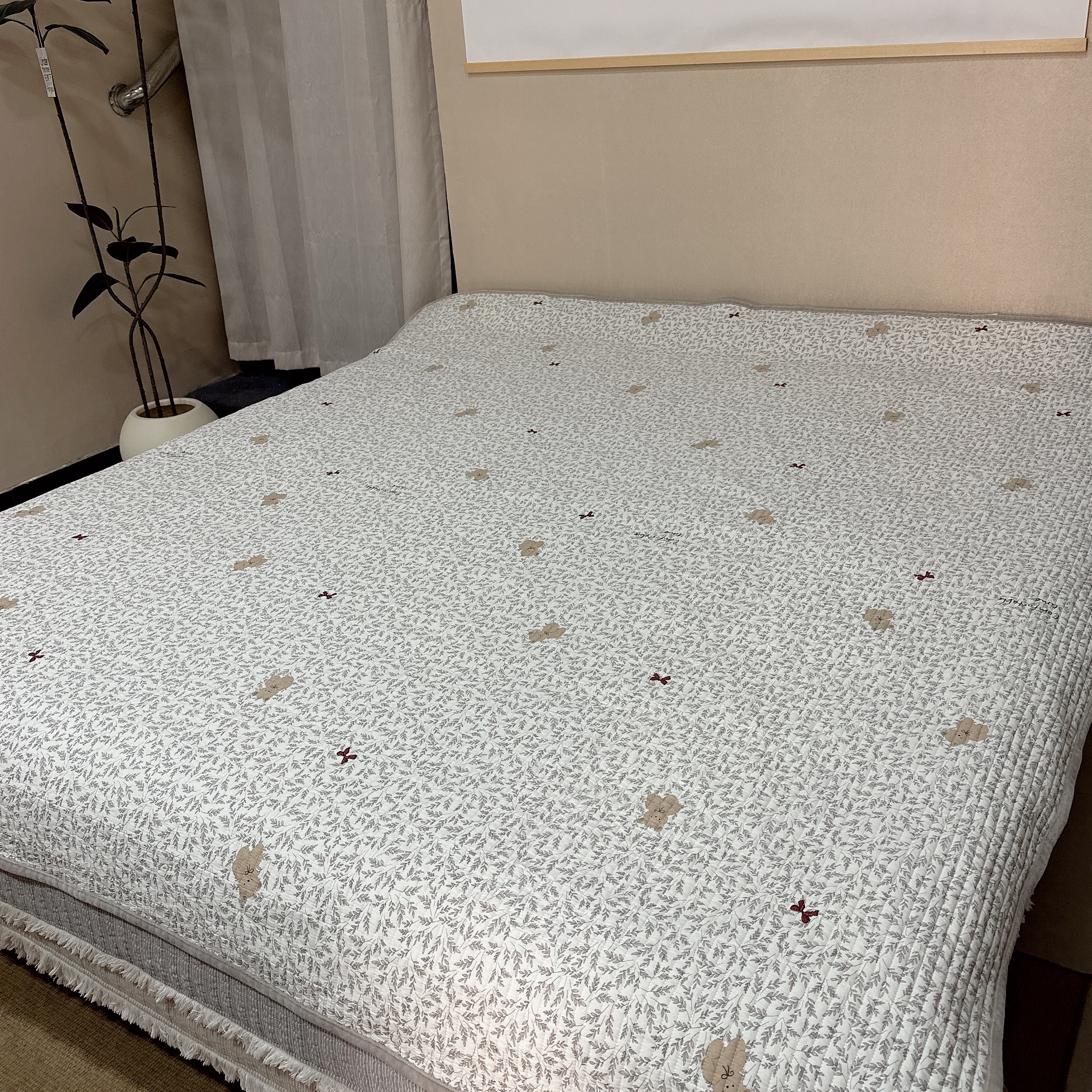 【棉+绒床盖】全棉+宝宝绒 床盖单件简约时尚居家好物