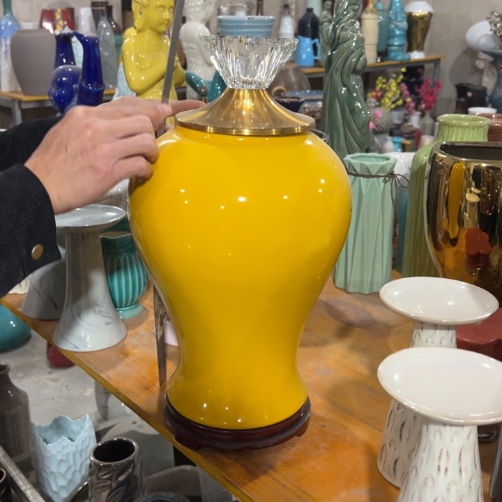 摆件高度46厘米口径13厘米底孔微瑕捡漏