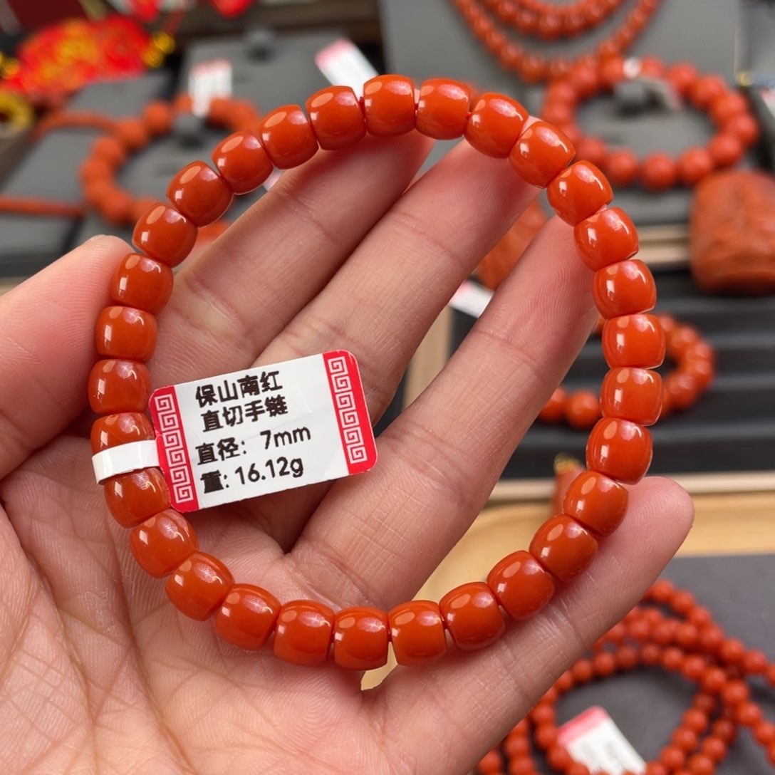 南红玛瑙手串未镶嵌