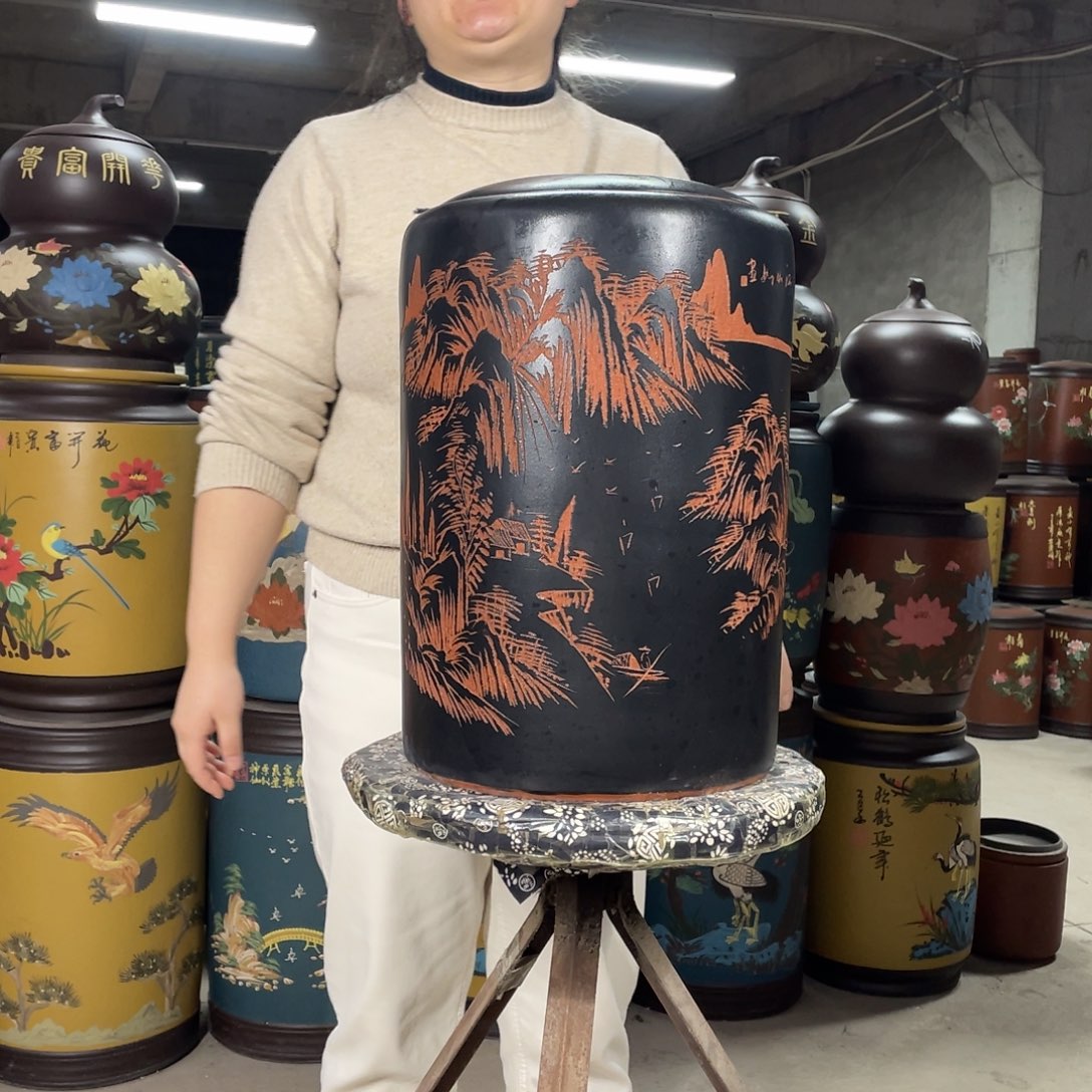 宜兴原矿紫砂茶叶罐