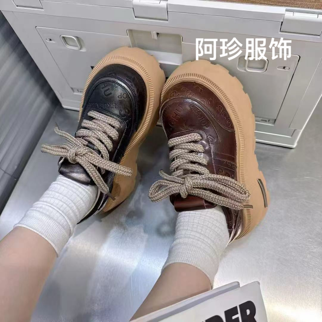 阿珍服饰店 新款时尚百搭松糕鞋#002