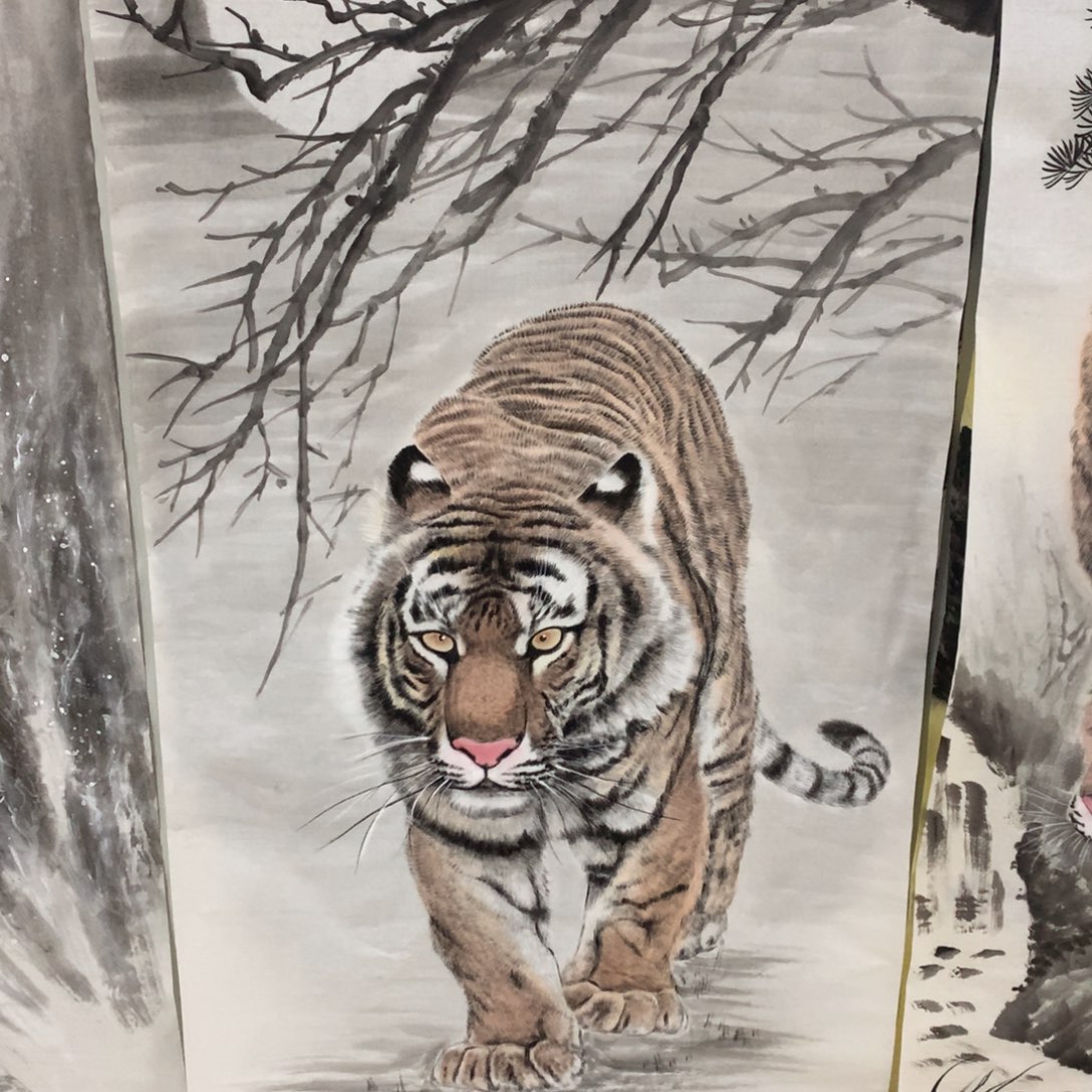 国画广**3四尺手绘老虎