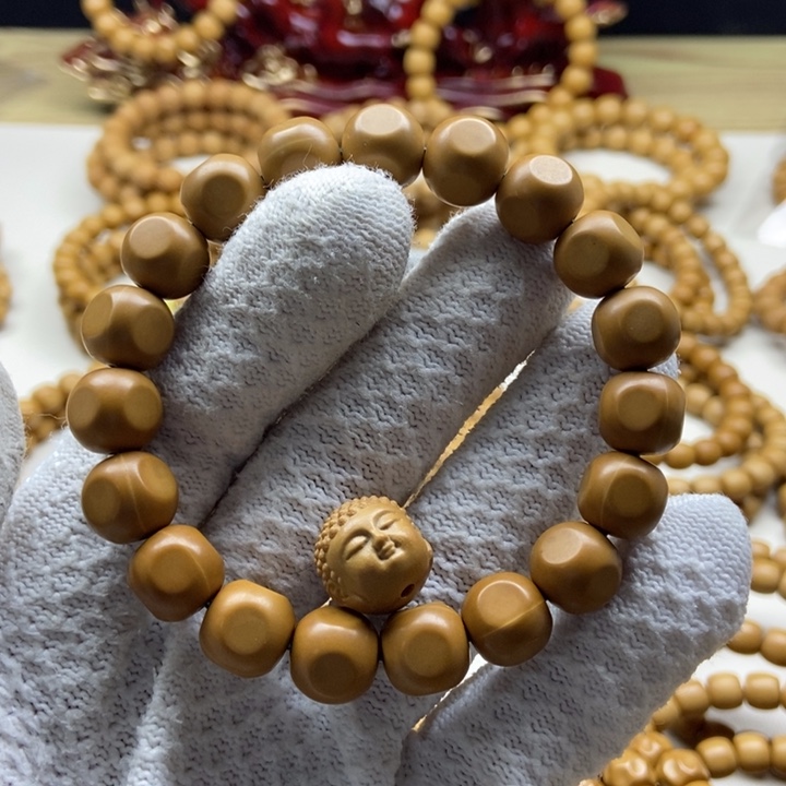 猴头核桃手串小*生大六方瑕疵款11带单颗配饰